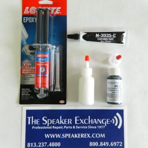 Professional Speaker Repair Glue Pack- 2 Contact Cement, Latex, Epoxy