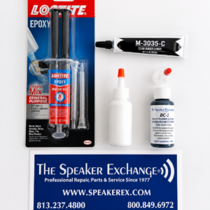 Professional Speaker Repair Glue Kit | Recone & Refoam Adhesive Pack with Contact Cement, Latex & Epoxy