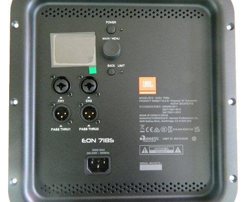 JBL EON718S AMP 1