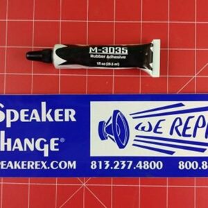 Professional Clear Rubber Cement Speaker Repair Adhesive &ndash; 1 oz Tube &ndash; M-3035