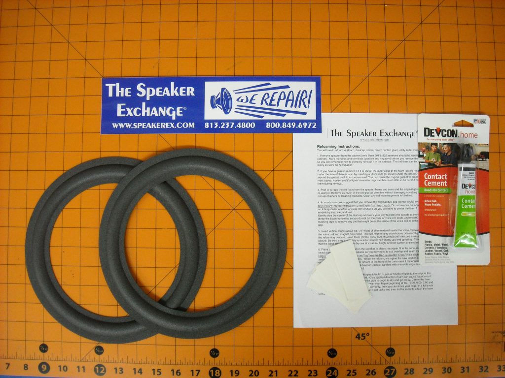 10" Infinity Bullet Center Refoam Kit Flangle - RFK10 INFIN