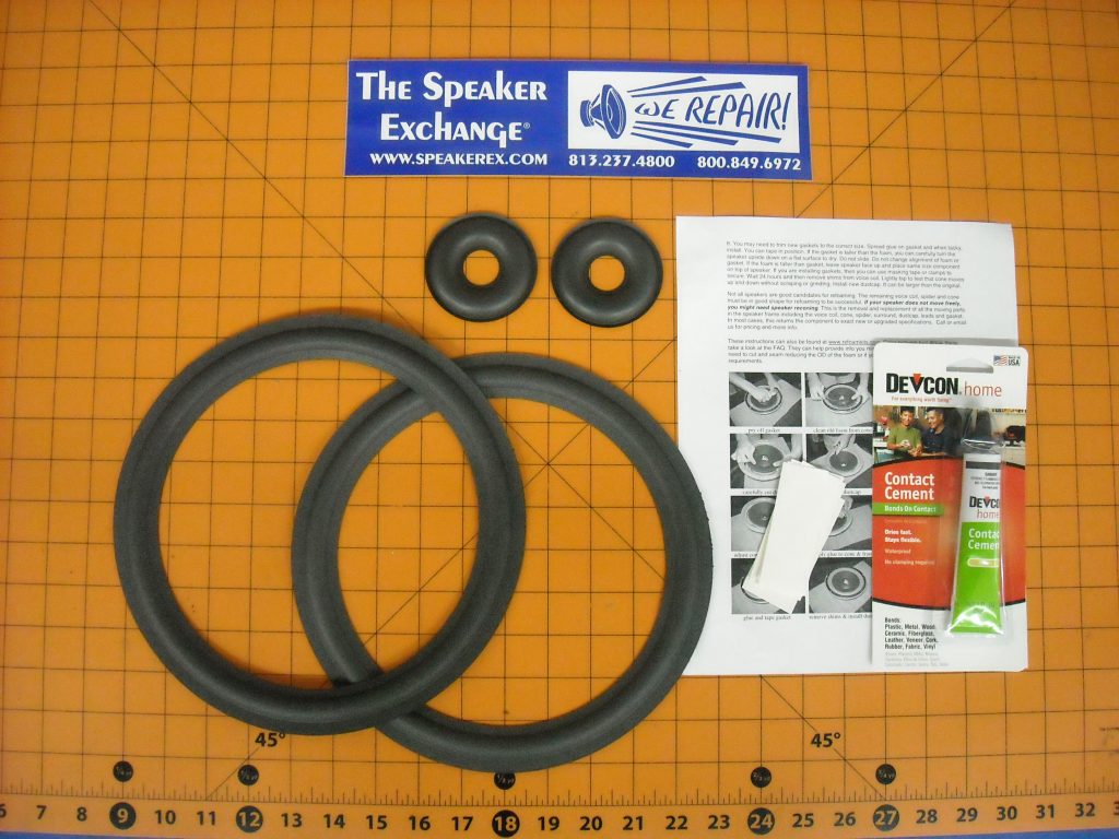 10" Kef Refoam Kit with Donut - RFK10KEF+DNT