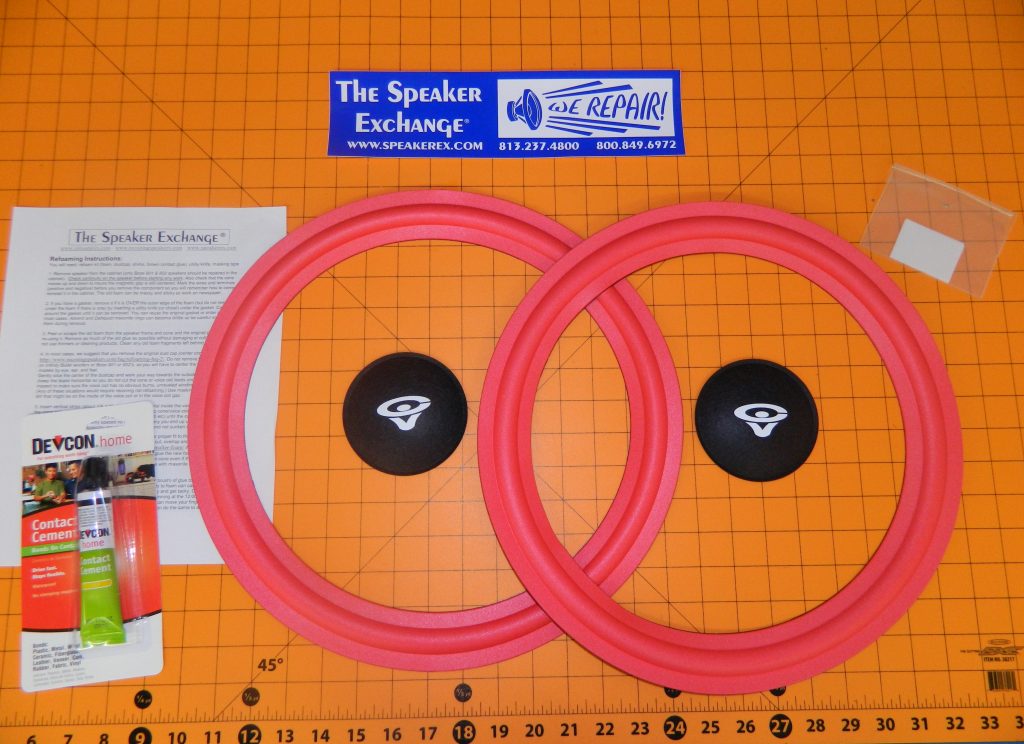 2 Cerwin Vega 8 Inch Foam Surround Repair Kit - Speaker Subwoofer Refurb - Lord Of Bass