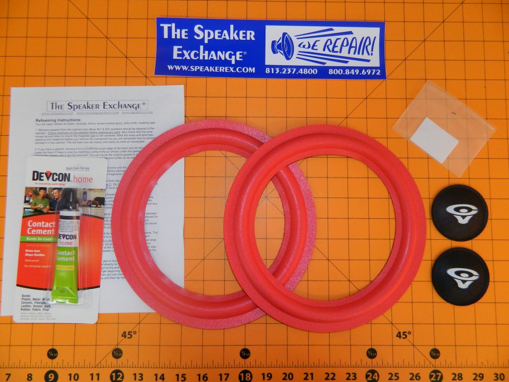 10" Cerwin Vega Style Refoam Kit Red Angle- RFK10 RED