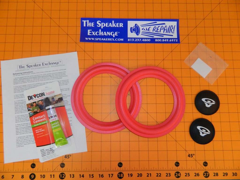 8" Cerwin Vega Style Refoam Kit Red Flangle - RFK8 RED